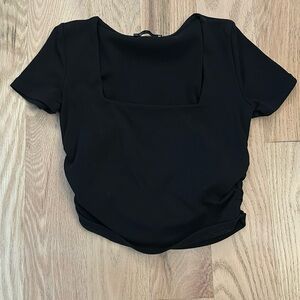 Zara square neck crop top